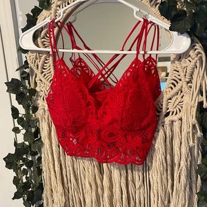 Pink Victoria’s Secret lace bralette￼ xs